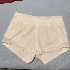 Lulu lemon white running shorts